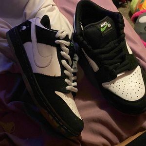 Panda pigeon sb nike dunks black and white